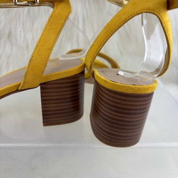 MIX NO.6 SUEDE HEELS SANDALS SIZE 8.5 WOMAN YELLOW COLOR - Picture 7 of 8